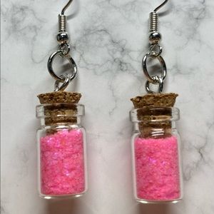 Glow in the Dark Mini Fairy Dust Jar Earrings